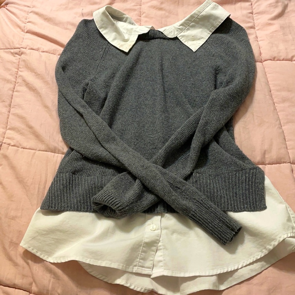 Preppy collar sweater